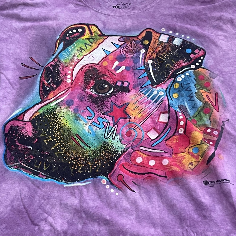 NWOT The Mountain Tee Shirt 100% Cotton XL Pit Bulldog LOVE LOYALTY GRATITUDE